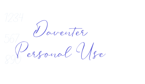 Daventer Personal Use font free