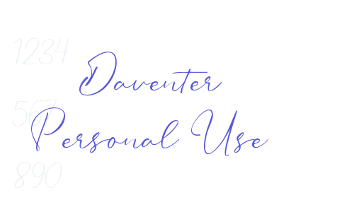 Daventer Personal Use Font