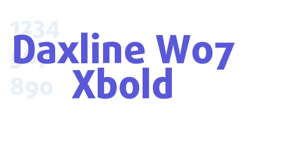 Daxline W07 Xbold font free