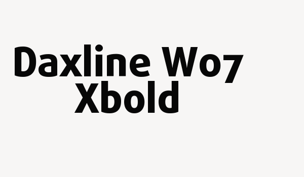 Daxline W07 Xbold Font