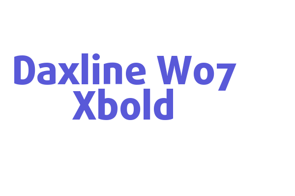 Daxline W07 Xbold Font