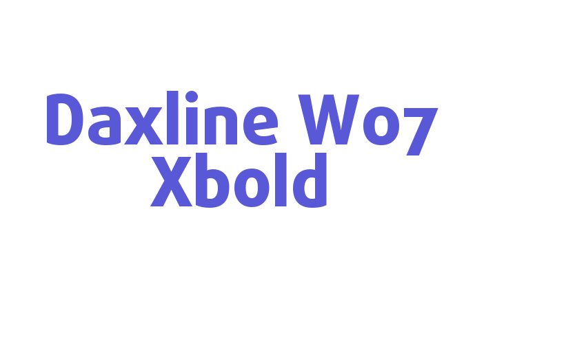 Daxline W07 Xbold Font