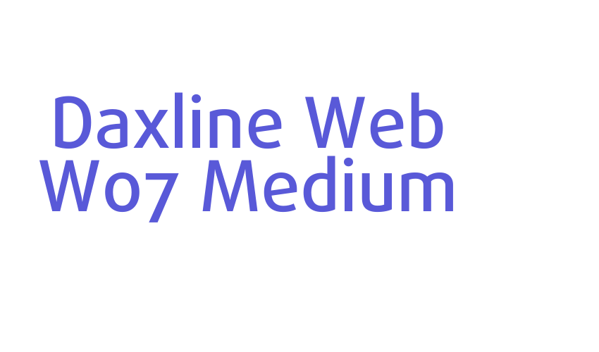 Daxline Web W07 Medium Font