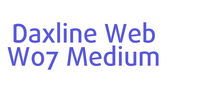 Daxline Web W07 Medium Font Download