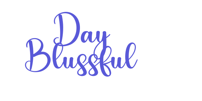 Day Blussful Font