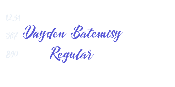 Dayden Batemisy Regular font