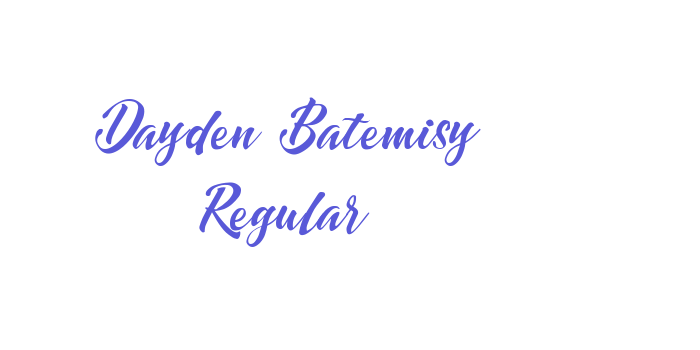 Dayden Batemisy Regular Font Download