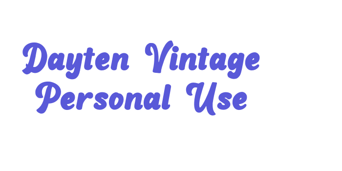 Dayten Vintage Personal Use Font Download