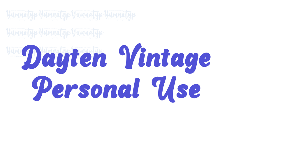 Dayten Vintage Personal Use-font-download