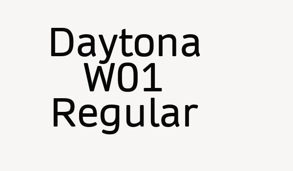 Daytona W01 Regular Font