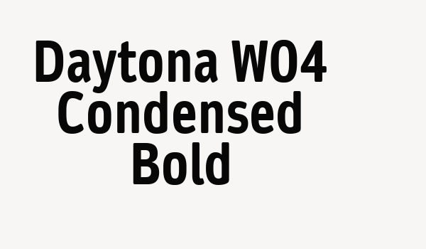 Daytona W04 Condensed Bold Font