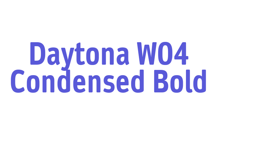 Daytona W04 Condensed Bold Font