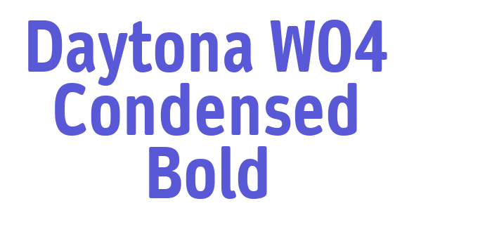 Daytona W04 Condensed Bold Font