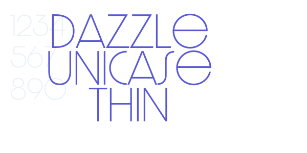 Dazzle Unicase Thin font free