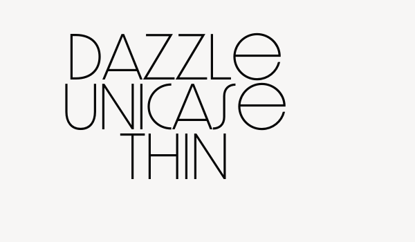 Dazzle Unicase Thin Font