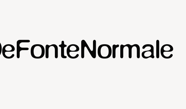 DeFonteNormale Font