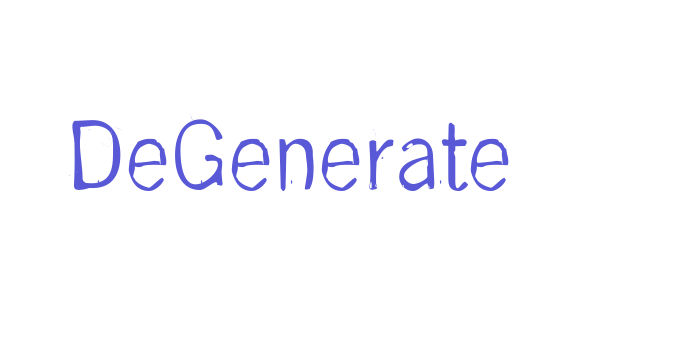 DeGenerate Font Download