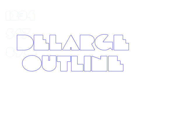 DeLarge Outline Font Download