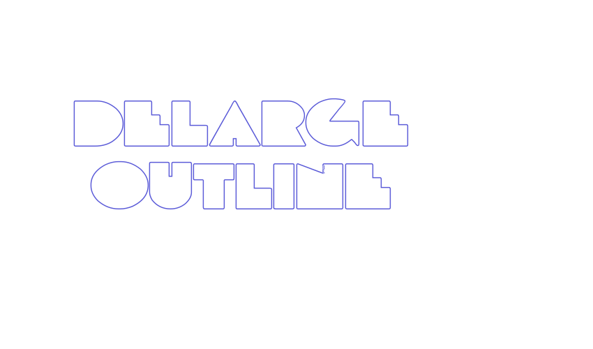 DeLarge Outline Font