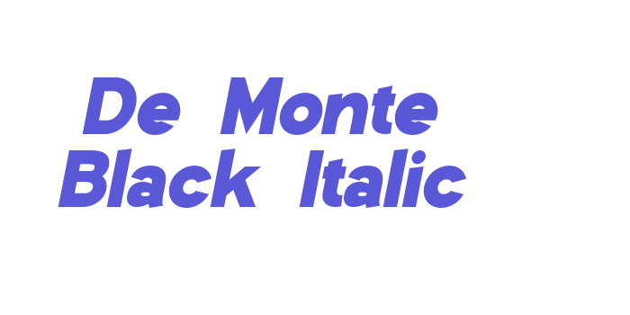 De Monte Black Italic Font Download