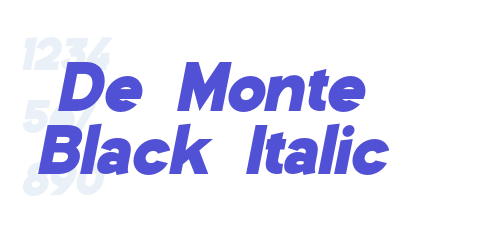 De Monte Black Italic-font-download