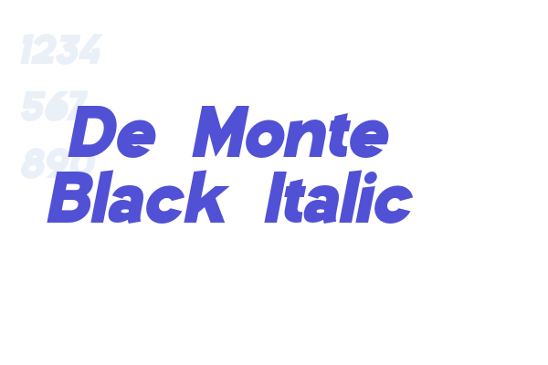 De Monte Black Italic