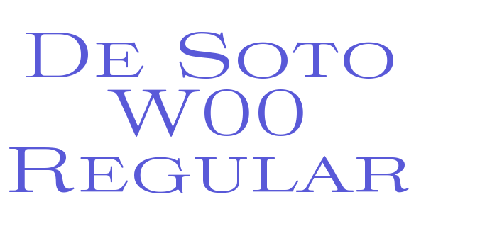 De Soto W00 Regular Font Download