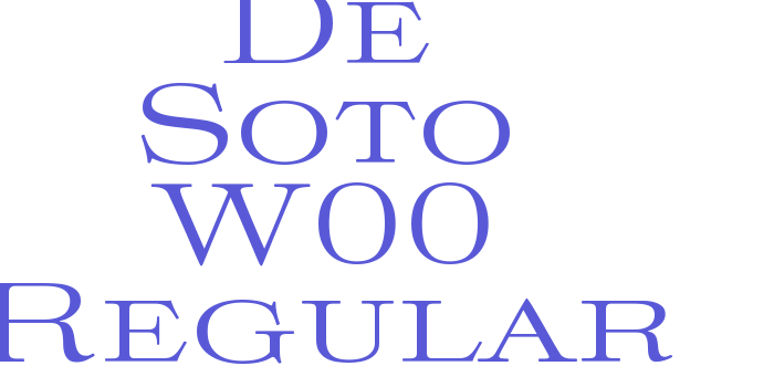 De Soto W00 Regular Font