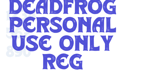 Deadfrog Personal Use Only Reg-font-download