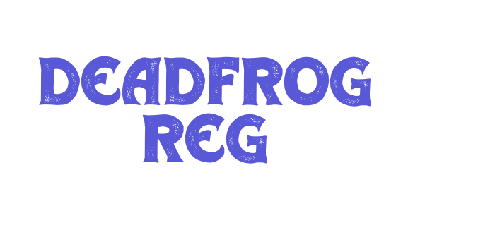 Deadfrog Reg Font Download