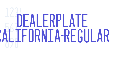 Dealerplate California-Regular-font-download