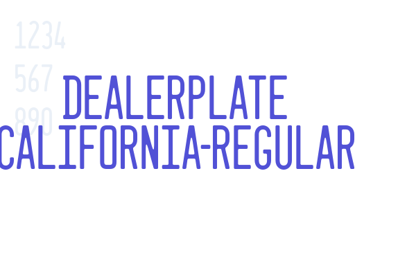 Dealerplate California-Regular