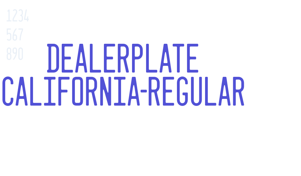 Dealerplate California-Regular-font-download