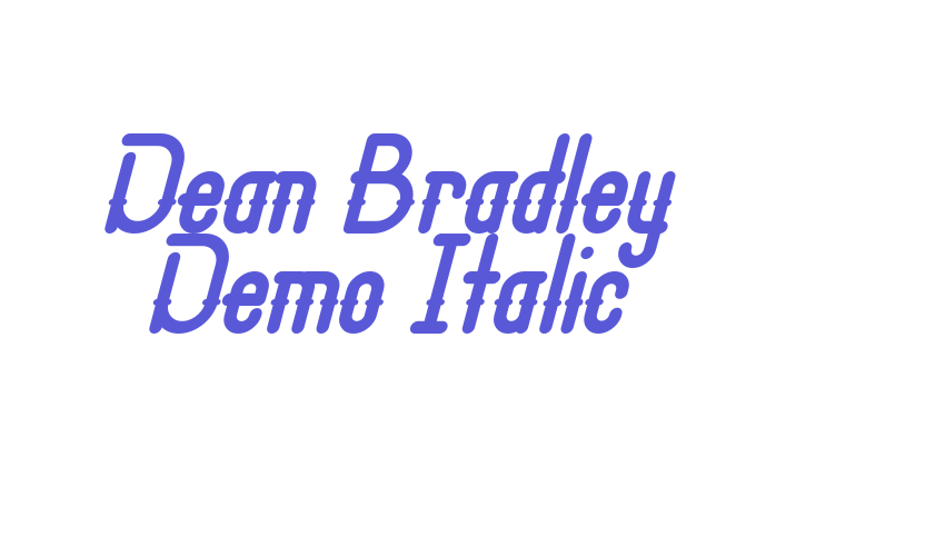 Dean Bradley Demo Italic Font