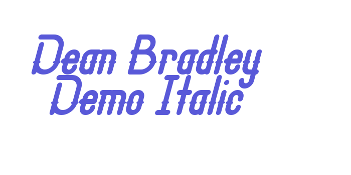 Dean Bradley Demo Italic Font Download