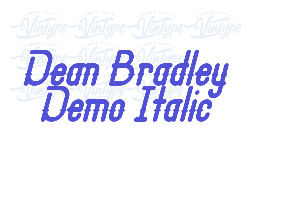 Dean Bradley Demo Italic