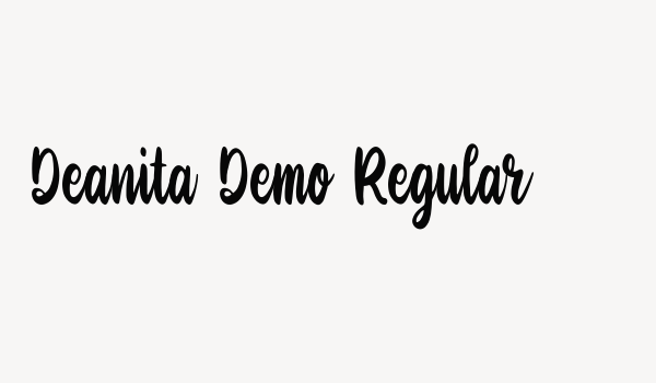 Deanita Demo Regular Font