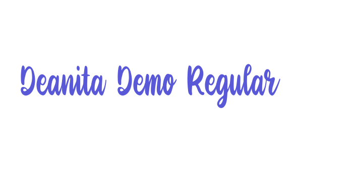 Deanita Demo Regular Font Download