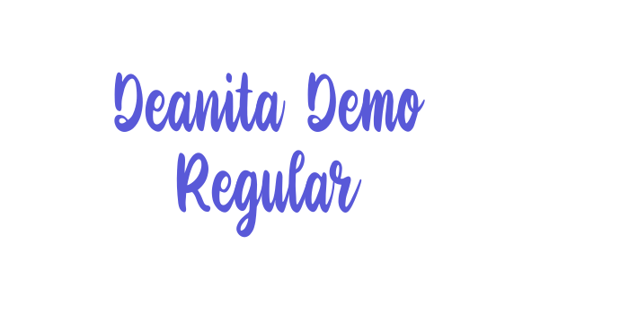 Deanita Demo Regular Font