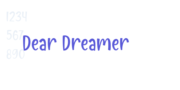 Dear Dreamer font free