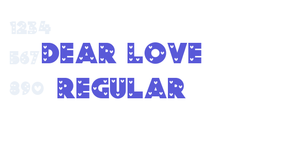 Dear Love Regular font free