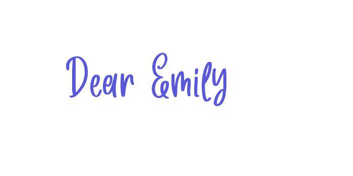 Dear Emily Font