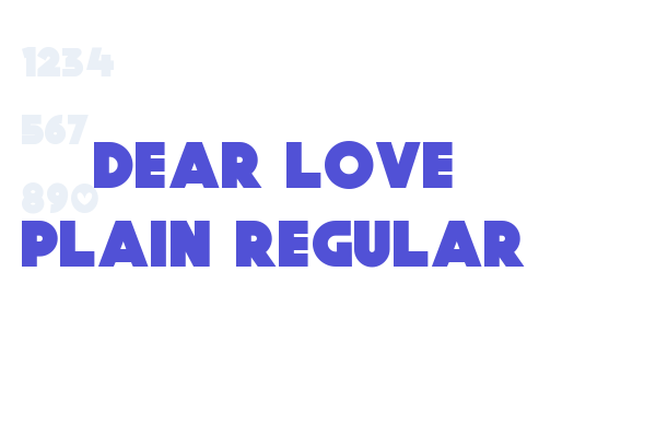 Dear Love Plain Regular