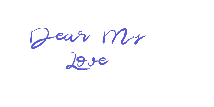 Dear My Love Font Download