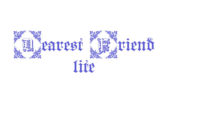 Dearest Friend lite Font