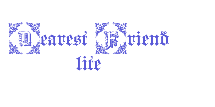 Dearest Friend lite Font Download