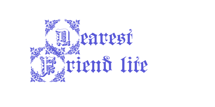 Dearest Friend lite Font