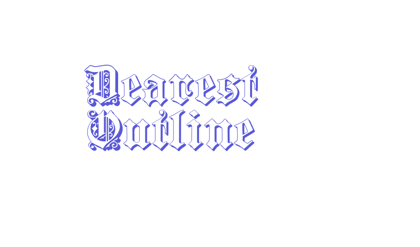 Dearest Outline Font