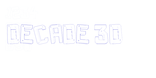 Decade 3d font free