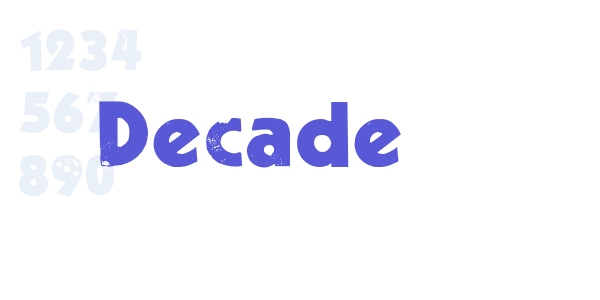 Decade font free